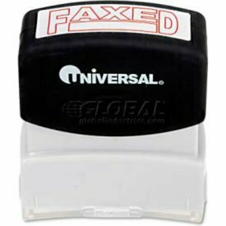 UNIVERSAL Universal Message Stamp, FAXED, Pre-Inked/Re-Inkable, Red UNV10054***